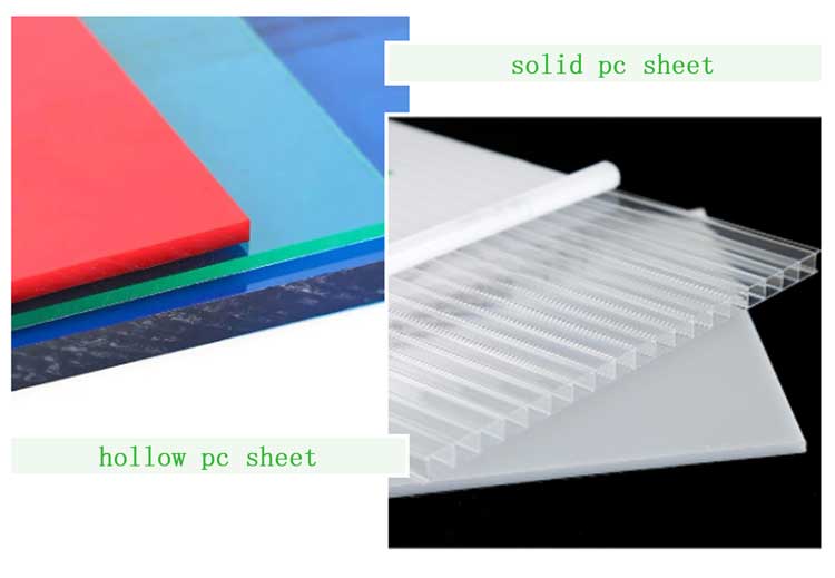 The difference between hollow pc sheet and solid pc sheet