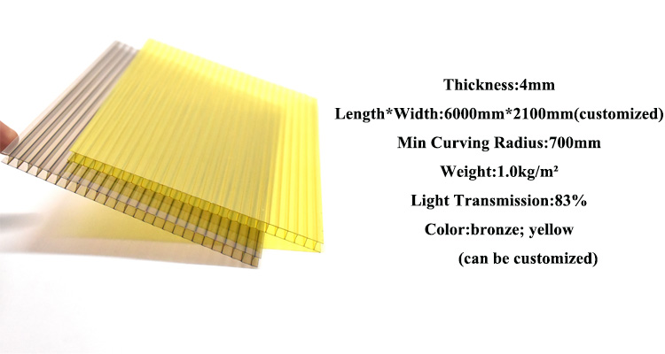 Karatasi ya 4mm-mashimo-polycarbonate