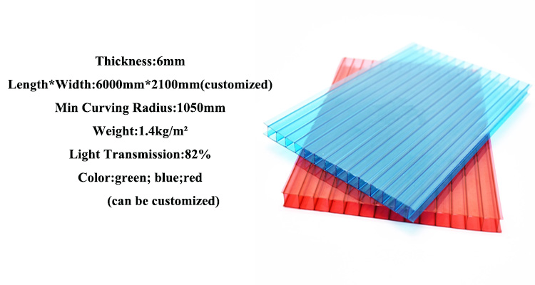 Karatasi ya 6mm-mashimo-polycarbonate