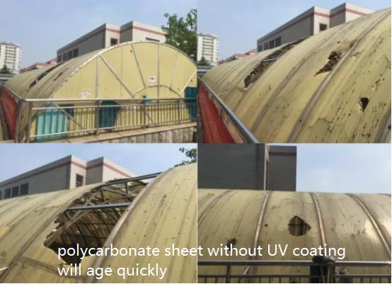 Harm and identification of inferior polycarbonate sheet