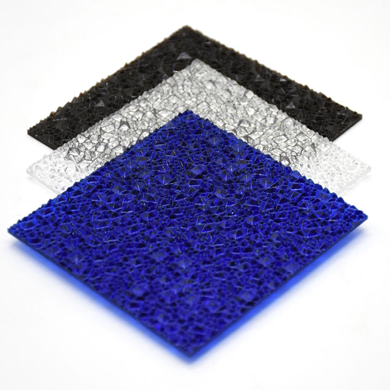 SINHAI helder gekleurde op maat gemaakte polycarbonaat pc-plaat met diamantreliëf