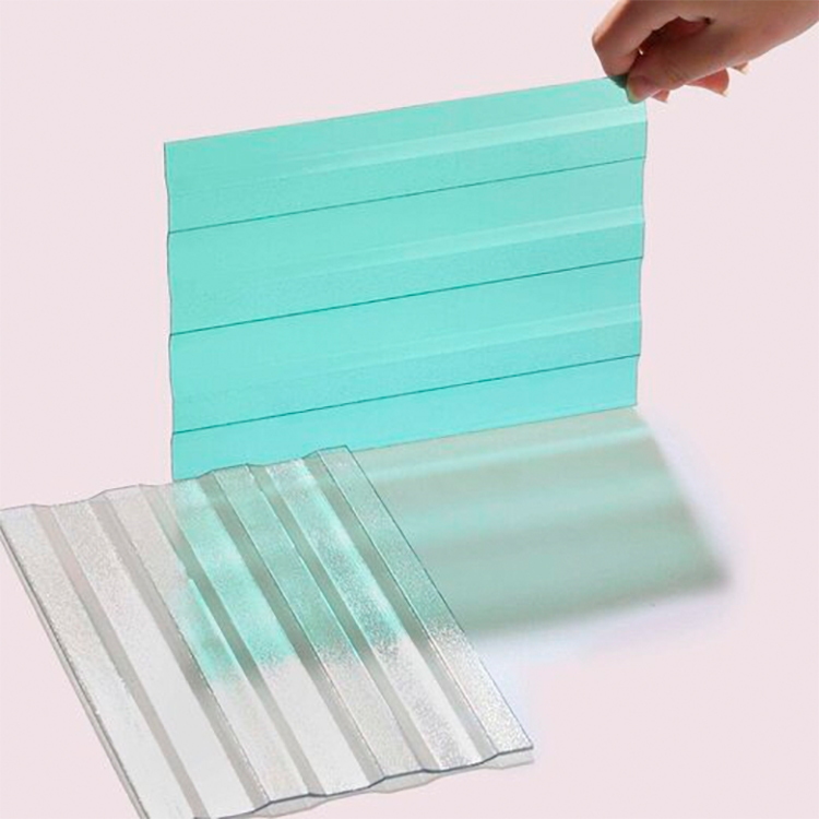 Translucent Polycarbonate Embossed Corrugated Roofing Sheet
