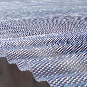 2.8mm profiled polycarbonate hexagon diamond embossed pattern corrugated sheet