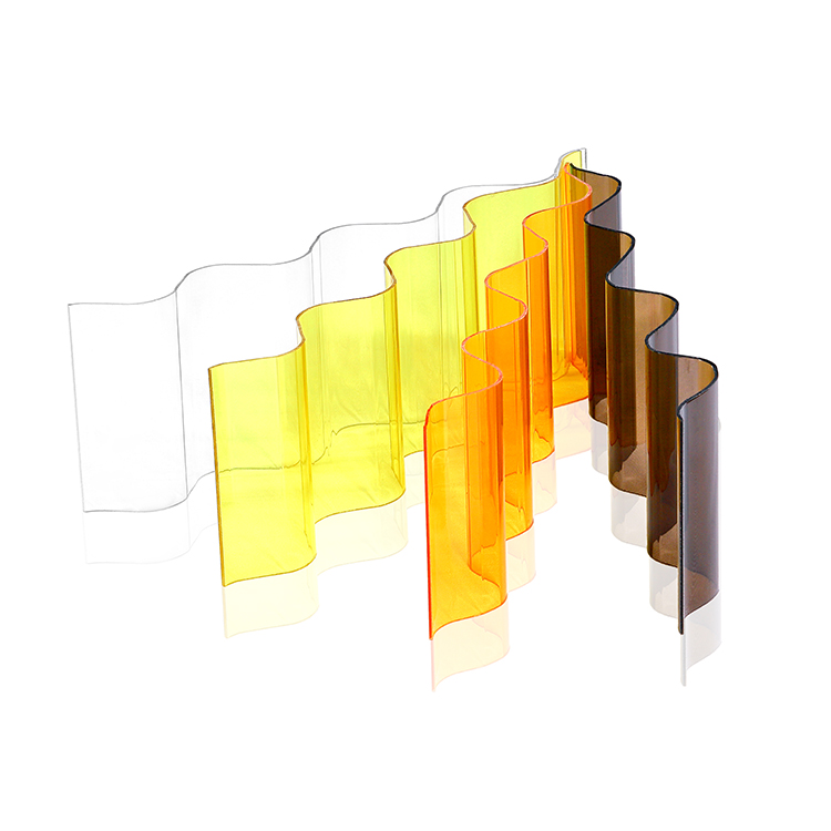 SINHAI Κυματοειδές διαφανές πλαστικό κάλυμμα στέγης πλακάκια από πολυκαρβονικό φύλλο pc