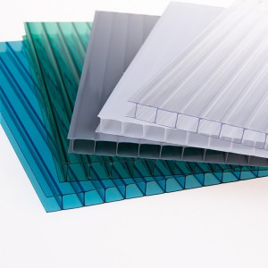 SINHAI Construction Materials plastic UV protection hollow polycarbonate roof sheet