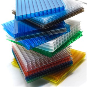 SINHAI UV ការពារសន្លឹក polycarbonate ប្រហោងសម្រាប់ដំបូល