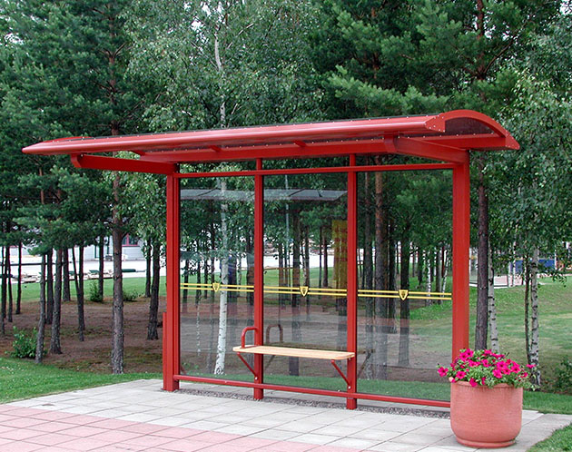 Polycarbonate sheet for bus shelters