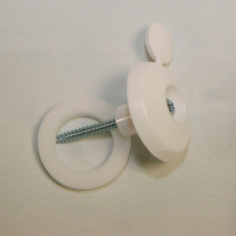 Waterproof cap nylon screw fixing button with white foam washer
