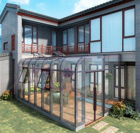 What material is used to build a sunroom on a balcony?